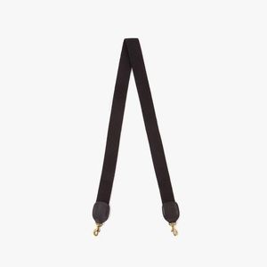 Clare V Black Cotton Crossbody Strap